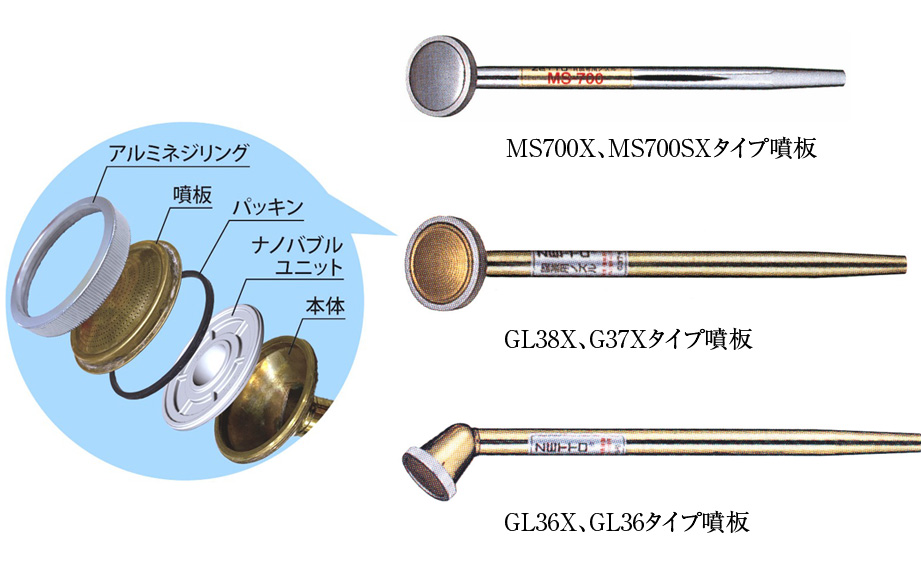 潅水ノズル ナノバブル搭載　ZETTOノズル<